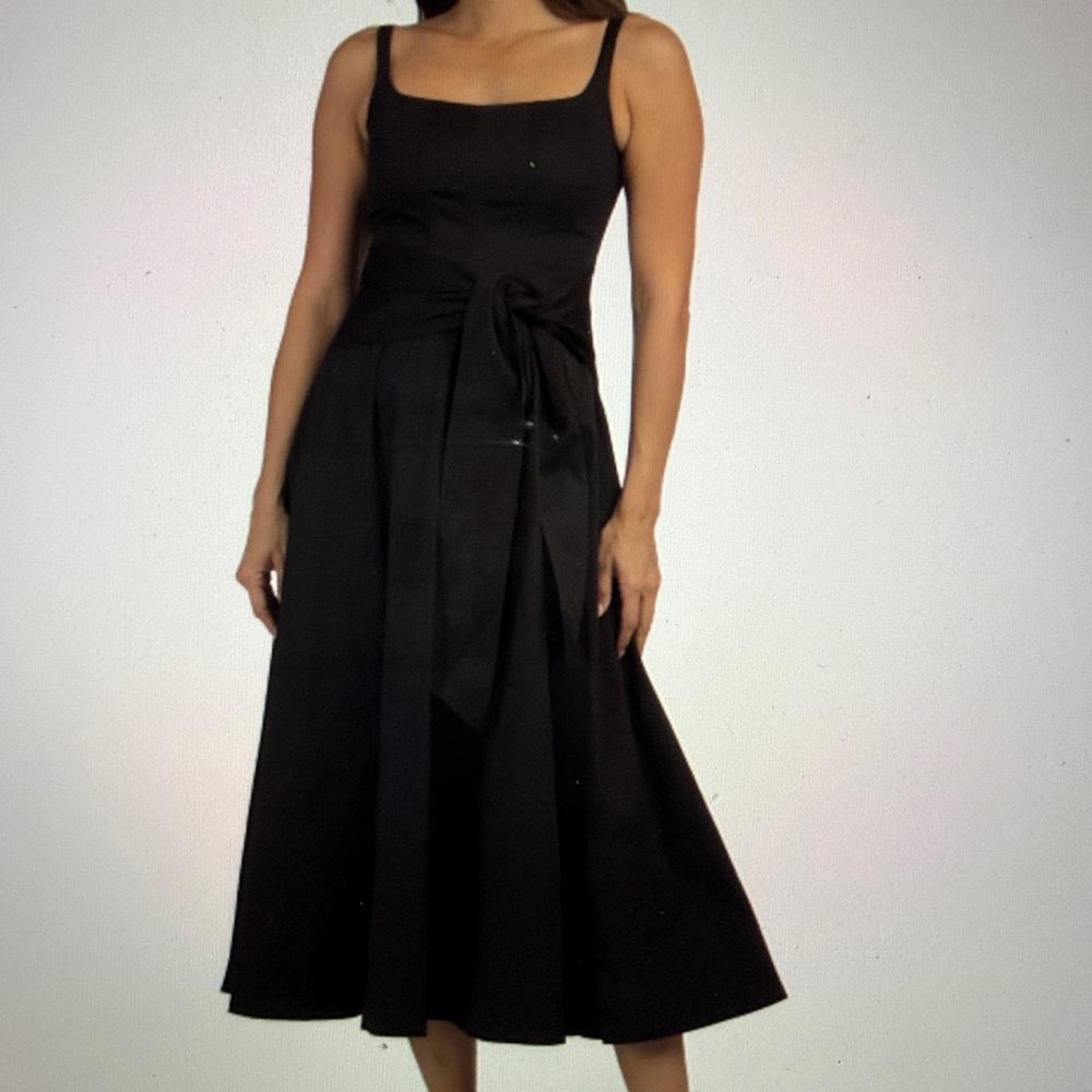 NWT TOCCIN Cady Tie Front Corset Midi Dress in sz. 0 - Picture 3 of 17